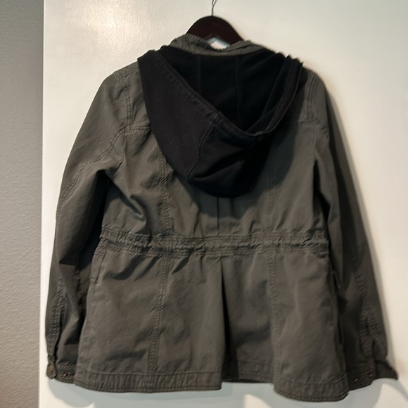 Ambition Hooded Anorak Jacket from Nordstrom in Olive & Black Size Large - Picture 3 of 7